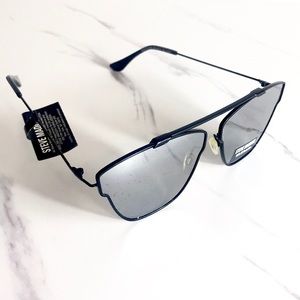 Steve Madden black thin frame sunglasses